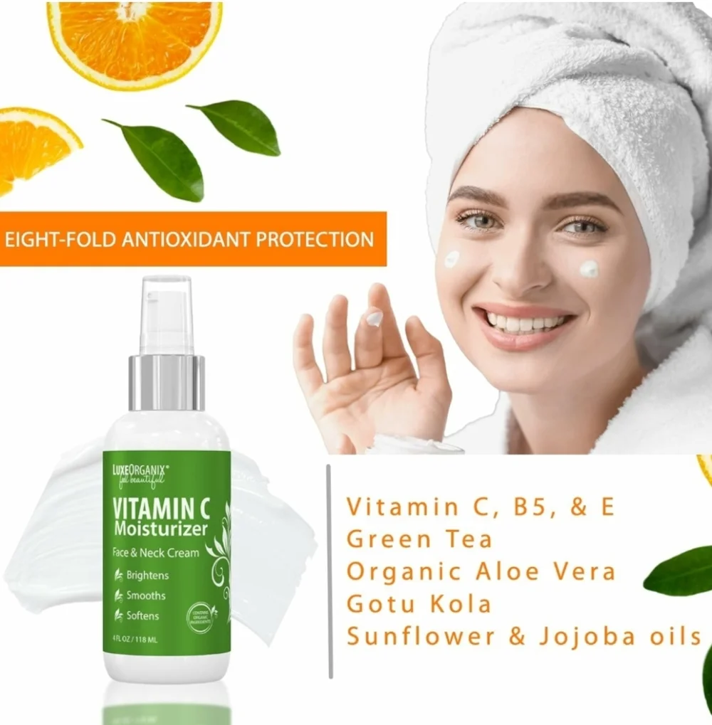 Organic Vitamin C Face Moisturizer with Anti-Aging
